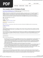 New Security APIs in WebSphere Portal