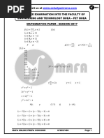 Fet 2017 Maths