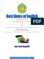 Notes English Matric AIOU