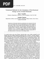 Brian T. Sutcliffe and Jonathan Tennyson - Variational Methods For The Calculation of Rovibrational Energy Levels of Small Molecules