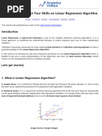 Linear Regression Skills Quiz