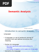 Lecture 6- Semantic Analysis