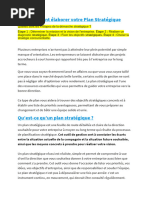 Comment élaborer votre Plan Stratégique