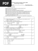 Class XI Practise Papers2