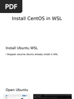 Install CentOS in WSL