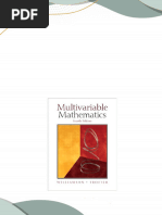 Full Download (Ebook) Multivariable Mathematics by Richard E. Williamson, Hale F. Trotter ISBN 9780130672766, 0130672769 PDF DOCX