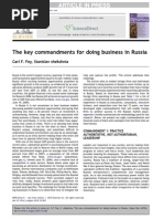 The Key Commandments For Doing Business in Russia