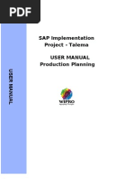 Sap PP User Manual