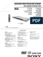 Service Manual: DVP-NS355/NS501P/NS507P/NS525P/NS575P/NS585P