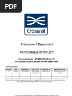 Crossrail Procurement Policy