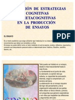 Aplicación de Estrategias Cognitivas y Metacognitivas en La Producción de Ensayos