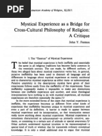 John Fenton - Mystical Experience As A Bridge For Cross-Cultural Philosophy of Religion