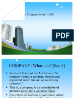 The Companies Act 1956 PPT at Bec Doms