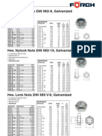 Hex. Nylock Nuts DIN 982-8, Galvanized: DIN and Standard Parts