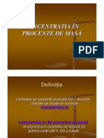 CONCENTRATIA in Procente de Masa