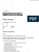 Interview Questions - Power System