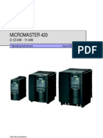 Siemens Micro Master 420 Manual