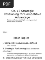 Ch. 13 Strategic Positioning For Competitive Advantage: Click To Edit Master Subtitle Style