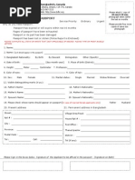 New Passport Application Form