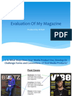 Evaluation of My Magazine: Produced by Ali Butt