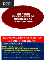 Economic Environment of Business (An Introduction)