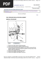 2001 Chevy Truck s10 t10 Blazer Fuel Pressure Regulator Replacement Removal Procedure