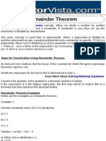 Remainder Theorem