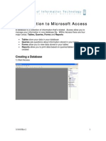 Introduction To Microsoft Access: Creating A Database