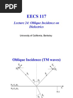 Lecture 24 Oblique Incidence On Dielectrics