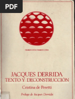 De Peretti, Cristina - Jacques Derrida. Texto y Deconstrucción