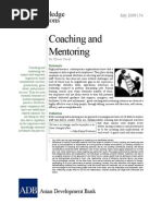 Coaching and Mentoring: Knowledge Solutions