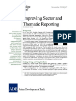 Improving Sector and Thematic Reporting