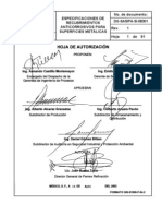 Dg-Sasipa-Si-08301 Especificacion de Recubrimientos Anticorrosivos para Superficies Metalicas