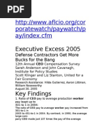 Poratewatch/paywatch/p Ay/index - CFM: Executive Excess 2005