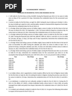 Tax Management-Module 1 Problems On Residential Status and Incidence On Tax