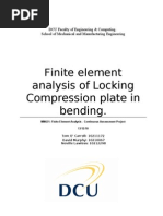 Finite Element Analysis of Locking Compression Plate in Bending