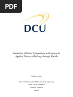 Simulation of Brake Temperature in Response To Applied Pattern of Braking Through Matlab