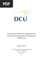 Proposal Towards The Development of An Overhead Monorail System For The Greater Dublin Area