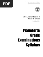 Pianoforte Grade Examinations Syllabus: The Leinster School of Music & Drama