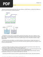 Adhesion and Cohesion