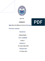 Discuss The Differences Between Performance Management and Performance Appraisal