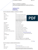 Keys For Moving and Scrolling in A Worksheet or Workbook