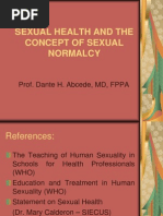 Sexual Health and The Concept of Sexual Normalcy