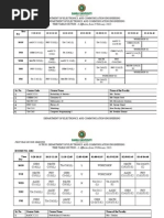 First Year Final Time Table