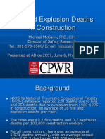 Fire and Explosion Deaths in Construction