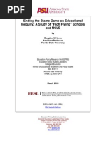 Ending The Blame Game On Educational Inequity: A Study of "High Flying" Schools and NCLB