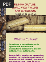 Filipino Culture - World View, Values and Expressions 1