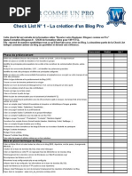 CheckList Blogueur Pro Installation