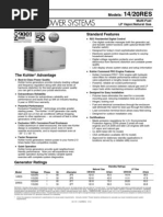 Kohler 20RES Specs