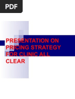 Presentation On Pricing Strategy For Clinic All Clear